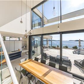 3 x 5 bedroom seafront villa with heated infinity pool near Rogoznica, sleeps 10